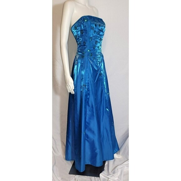 NWT - Morgan & Co. "Formal-Prom-Ball Dress" Classic Ocean Blue - Size 13/14 - Picture 2 of 12